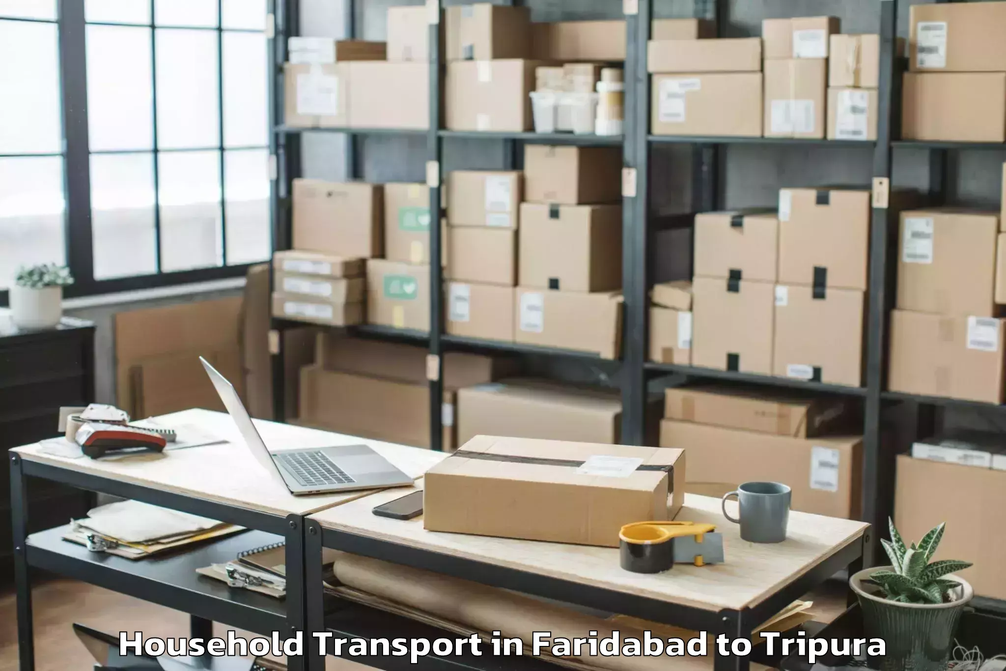 Easy Faridabad to Kailashahar Household Transport Booking